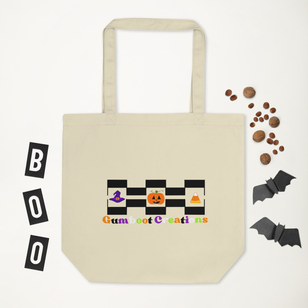 Spooky Basket Weave Eco Tote Bag