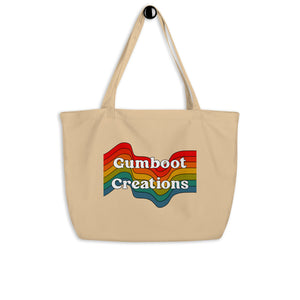 Large 80s Retro Logo organic tote bag