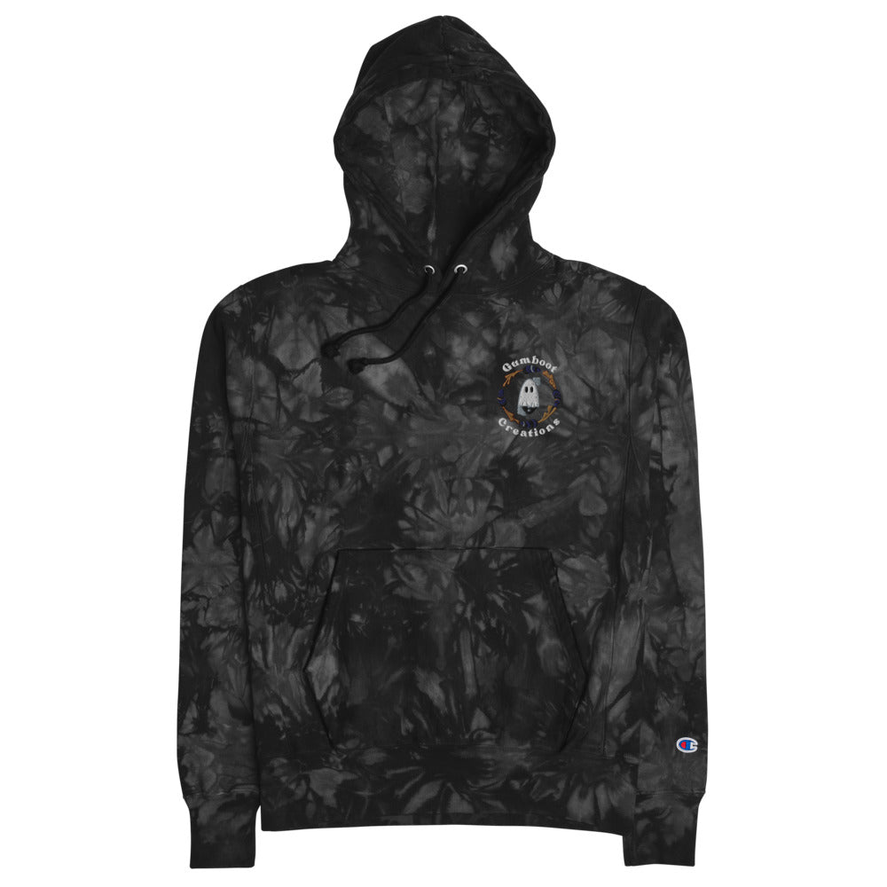 Spooky Logo Unisex Champion tie-dye hoodie