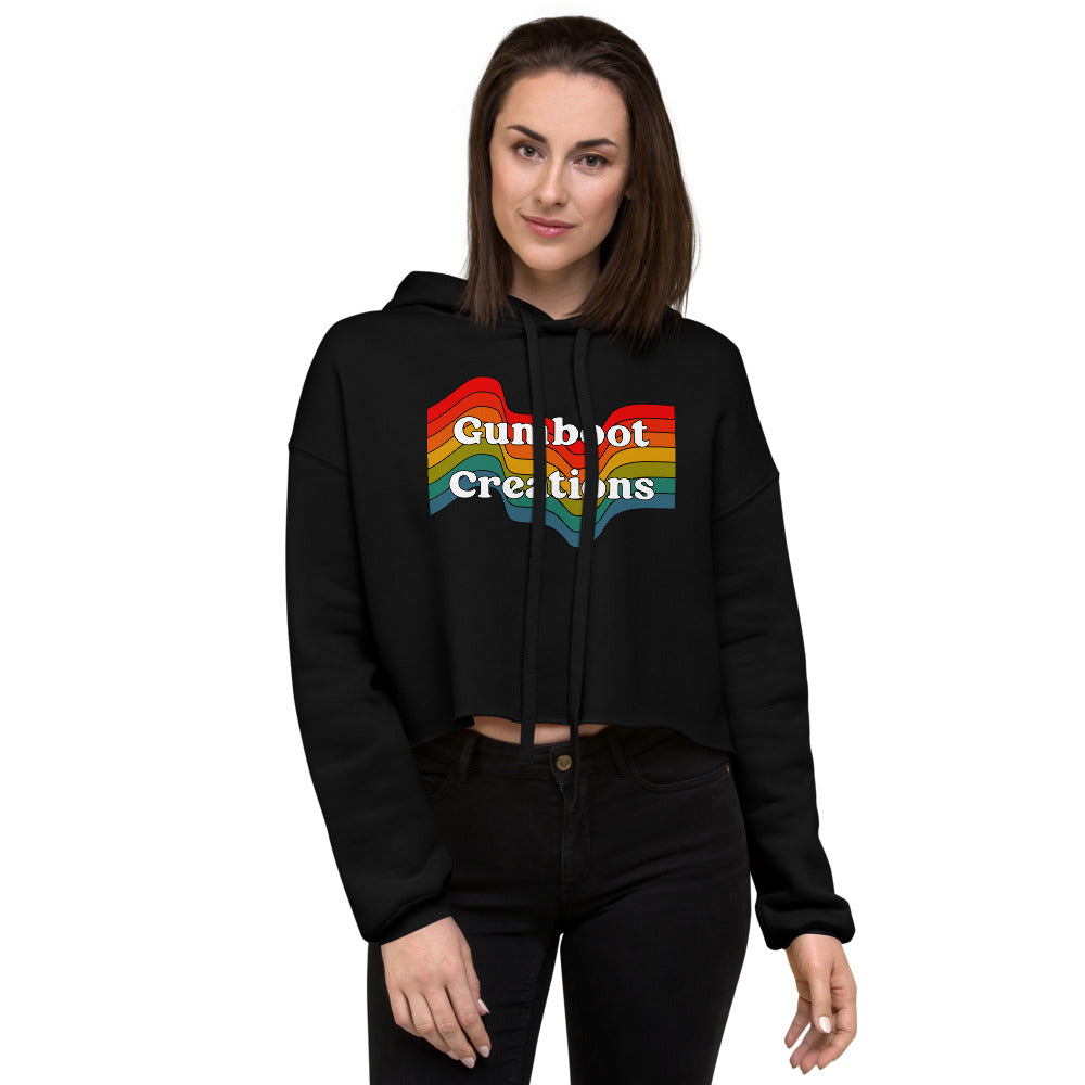 80s Retro Crop Hoodie